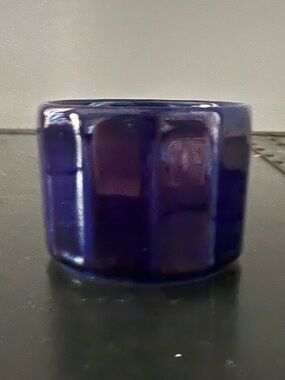 VINTAGE GERZ COBALT BLUE Stoneware W GERMANY Cup/Votive/Dish Small
